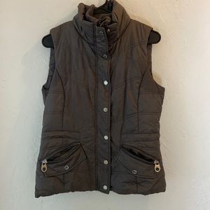 Dark grey Calvin Klein puffy vest.